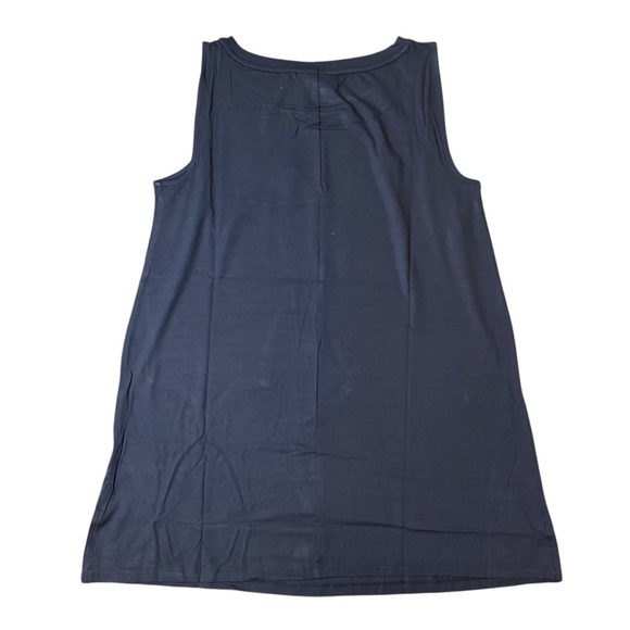Style & Co Women's Industrial Blue Sleeveless Top - Picture 2 of 4